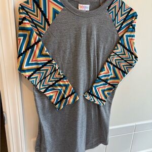 Colorful Chevron Sleeve Shirt